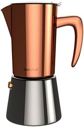 bonVIVO Intenca Stovetop Espresso Maker - Luxurious Italian Coffee Machine Maker, Stainless Steel... | Amazon (US)