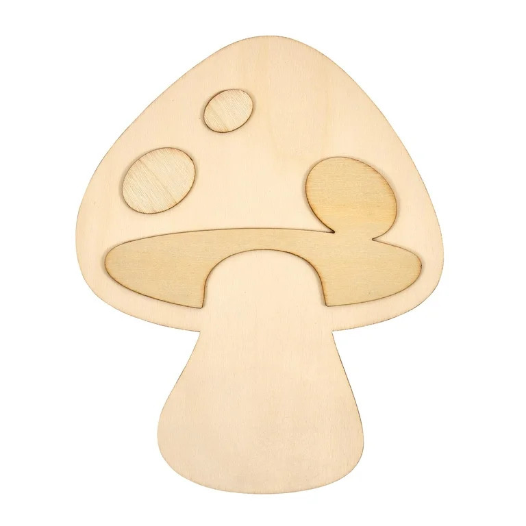Hello Hobby 7" Wood Shape, Mushroom | Walmart (US)