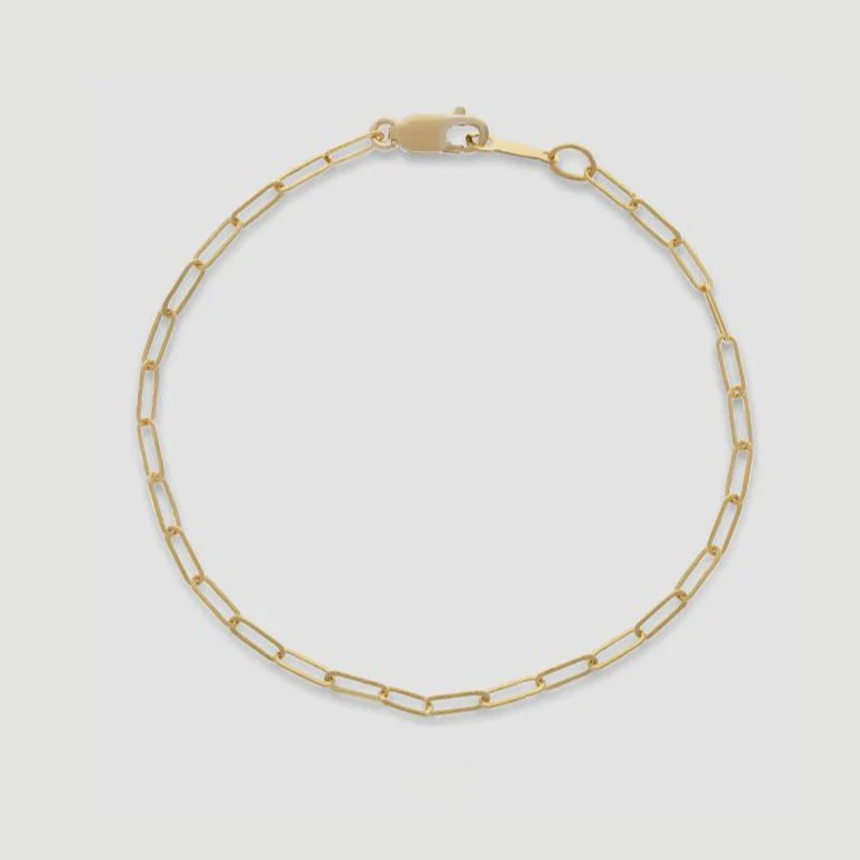 14k paperclip bracelet | Cuffed by Nano