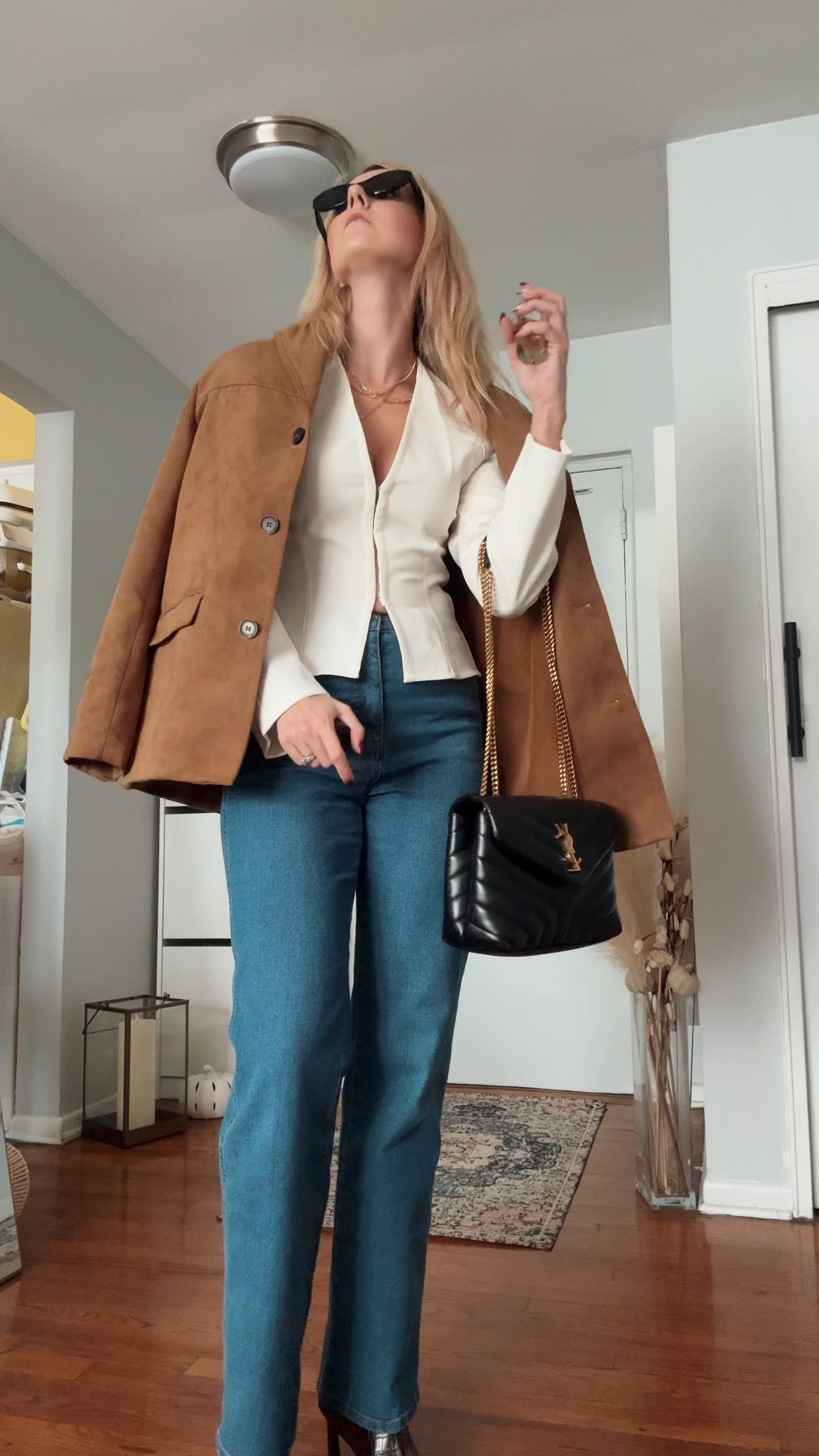 Easy fall outfit:
Straight leg jeans (wearing size 2)!
Zara fitted knitted cardigan (sold out)
Suede jacket 
Brown booties 

Fall outfit, fall fashion, fall boots, straight leg jeans outfit, Walmart fashion, fall jeans outfit, fall jacket, fall jacket 2024, fall jeans 2024, Zara outfits, Zara fall outfits, brown boots, booties fall, workwear fall, business casual 

#LTKVideo #LTKStyleTip #LTKWorkwear