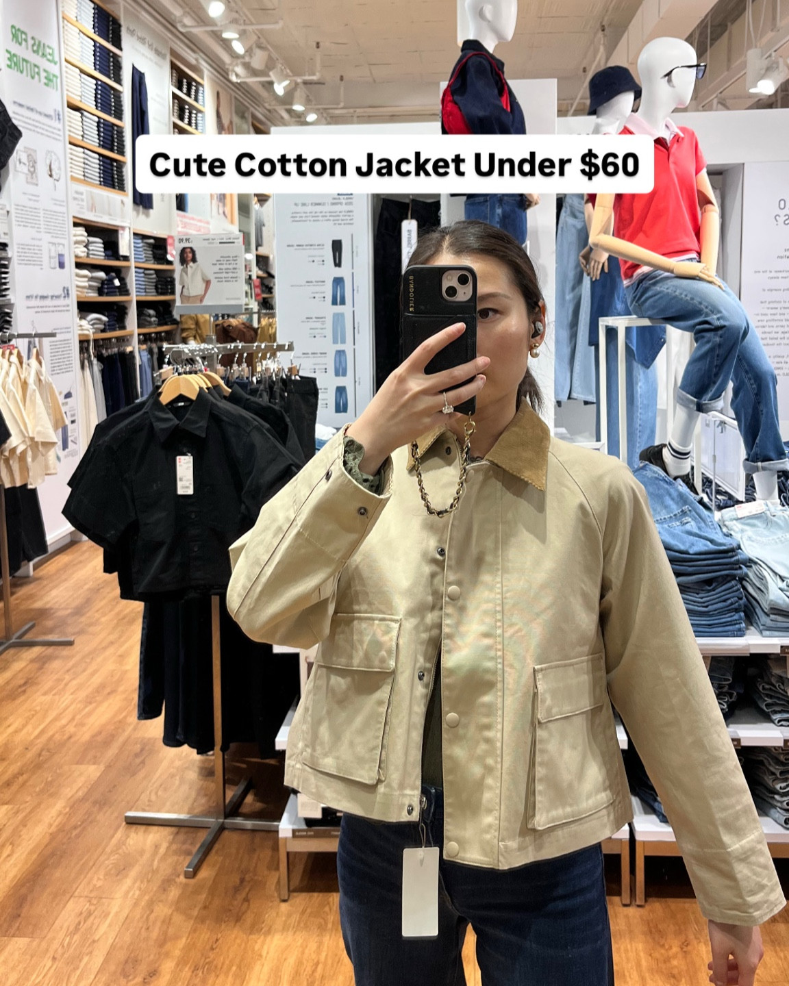 Wearing size S - 100% cotton jacket under $60 that is a good fabric weight and quality. Coat has a back vent for ease of movement but still good structure. Comes in a few classic colors including a navy denim!

#LTKdayinmylife #LTKTravel #LTKmorningroutine