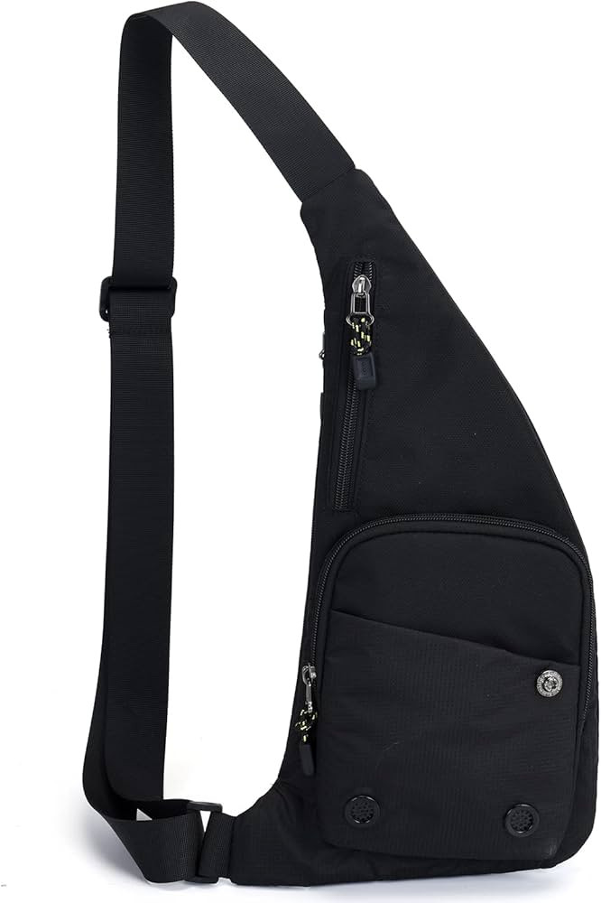 Peicees Sling Bag for Men Women Shoulder Bag Backpack Strap Pockets Chest Bag for Running Hiking ... | Amazon (US)