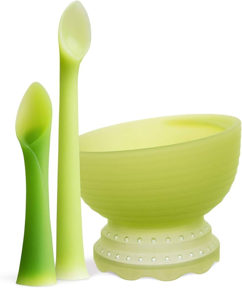 Olababy 3 Piece Parent Led and Baby Led Weaning First Feeding Set, Includes Training Spoon, Feedi... | Amazon (US)
