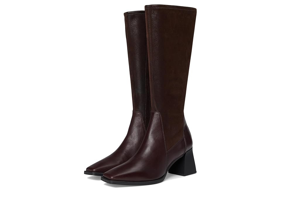 Vagabond Shoemakers Hedda Leather Tall Stretch Boots Women's Shoes Chocolate : EU 40 (US Women's 10) M | Zappos