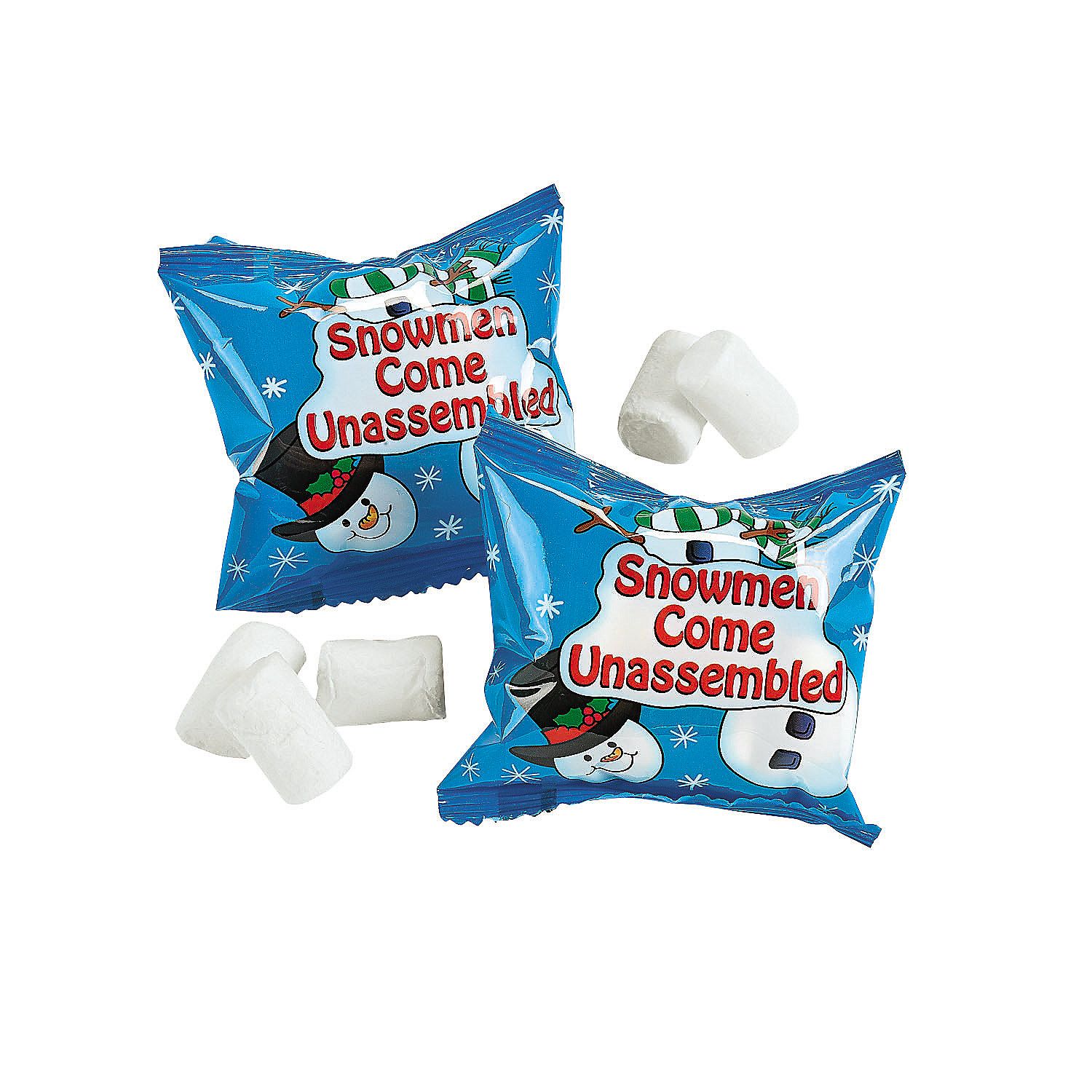 Marshmallow Snowman Candy Treat Packs, Edibles, Christmas, 54 Pieces - Walmart.com | Walmart (US)