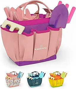Kinderific Gardening Set, Tool Kit, for Toddlers and Kids 2 Years and up, STEM, Includes Tote Bag... | Amazon (US)