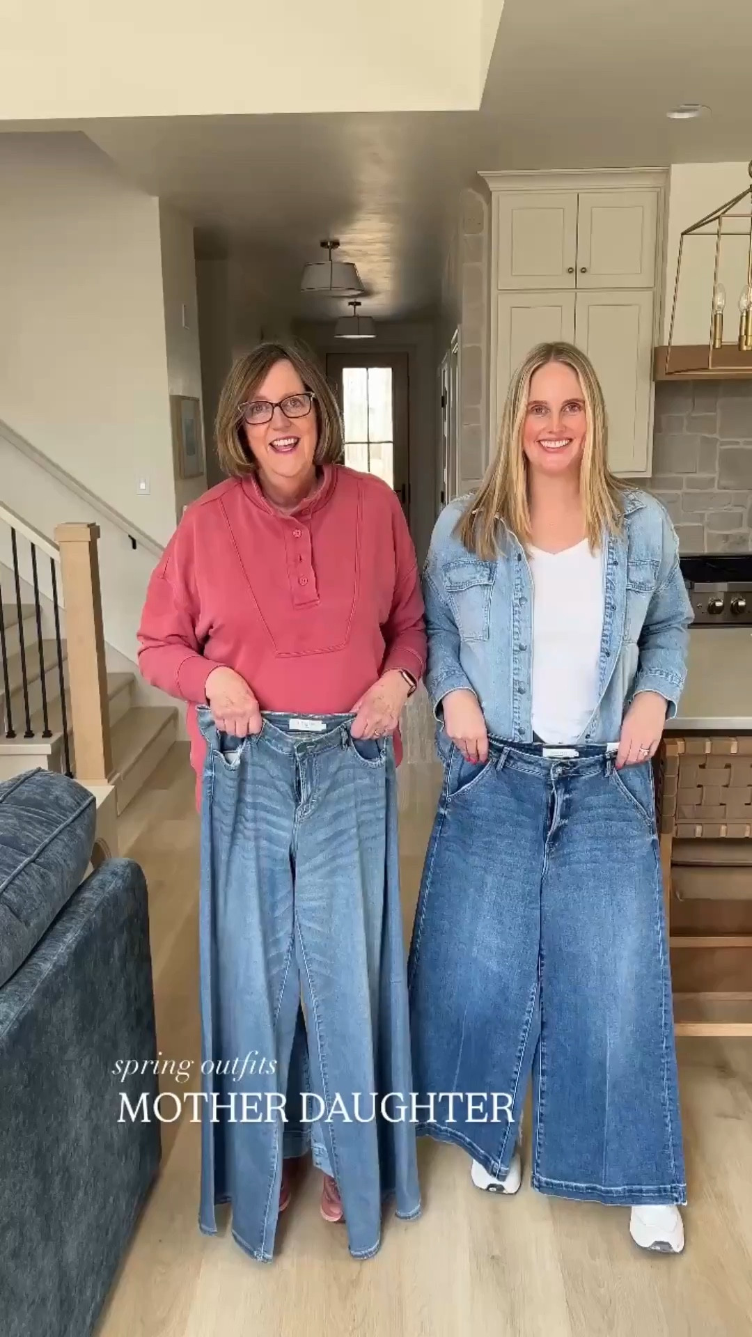 Vici spring outfit haul! Use code TRACYB30 for 30% off anything on their website! 
Stats: size 12/14 size 31 in all denim
Tops: size large 

Denim shown in order:
My mom: Colleti wide leg, Tehla pull on
Me: Shayna cropped, Janis wide leg 

Everything fits TTS 

#LTKStyleTip #LTKMidsize #LTKWatchNow