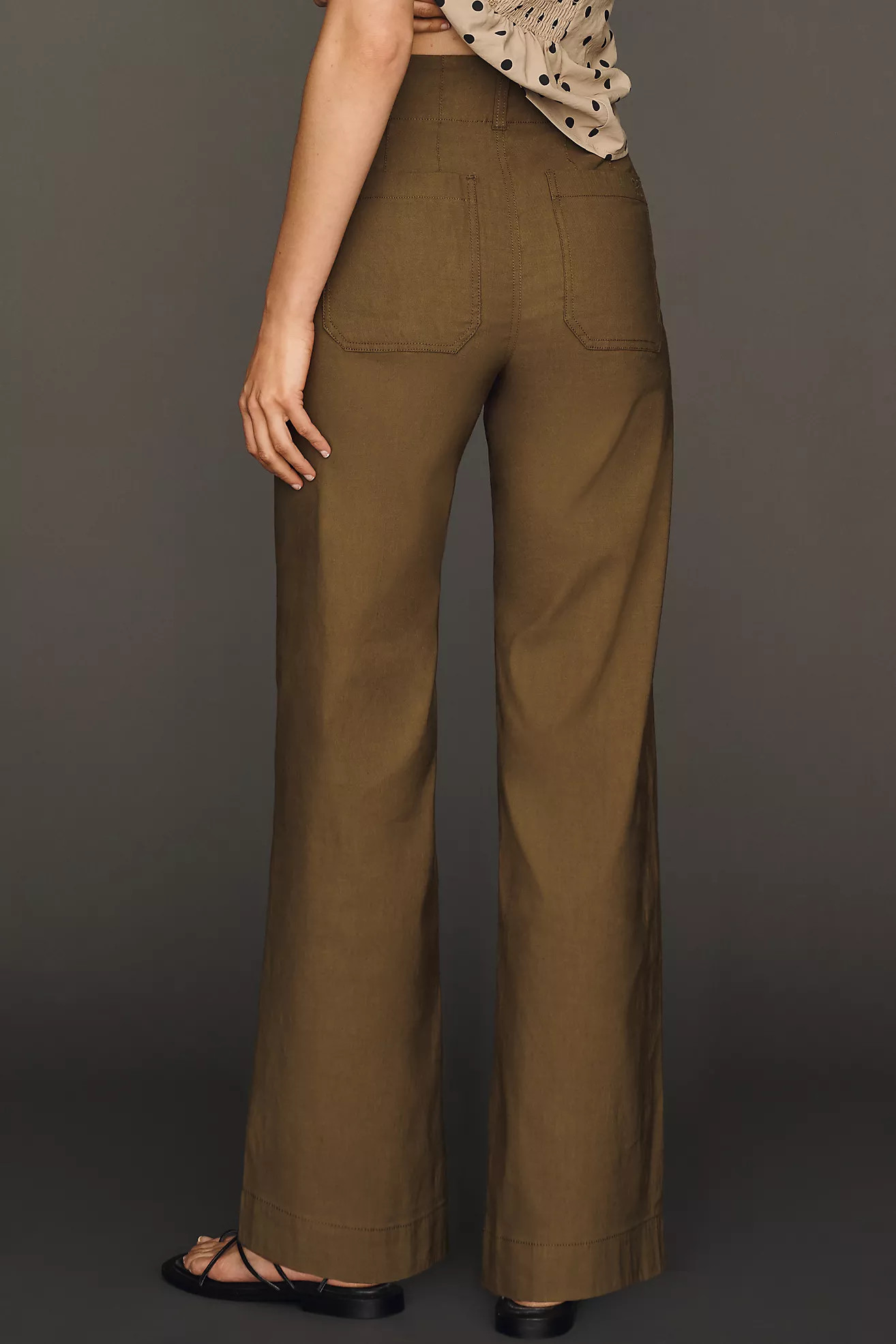 Maeve Colette High-Rise Wide-Leg Full-Length Pants in Magic Fabric | Anthropologie (US)