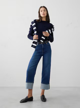 Merino Wool Ribbed Sweater | Banana Republic Factory