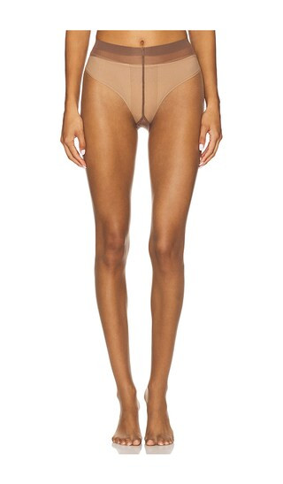 Shelina 12 Ultra Transparent Shimmer Tights in Espresso | Revolve Clothing (Global)