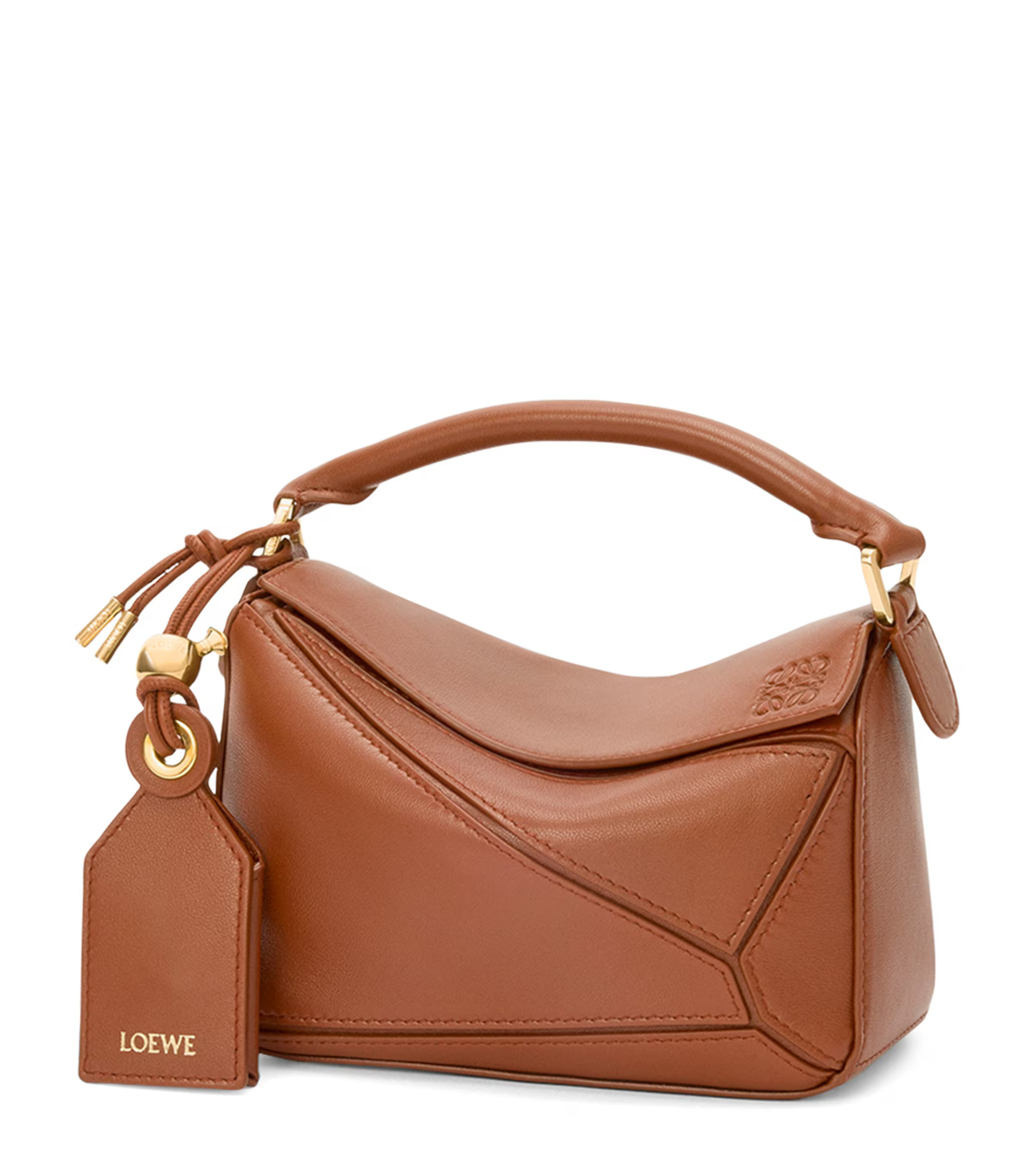 Loewe Mini Leather Puzzle Top-Handle Bag | Harrods