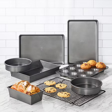 Chicago Metallic 8-pc. Bakeware Set, One Size, Silver | JCPenney