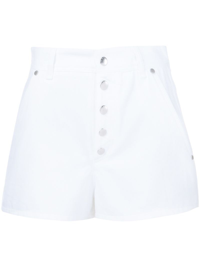 Rag & Bone - buttoned shorts - women - Cotton/Tencel - 4, White, Cotton/Tencel | FarFetch US