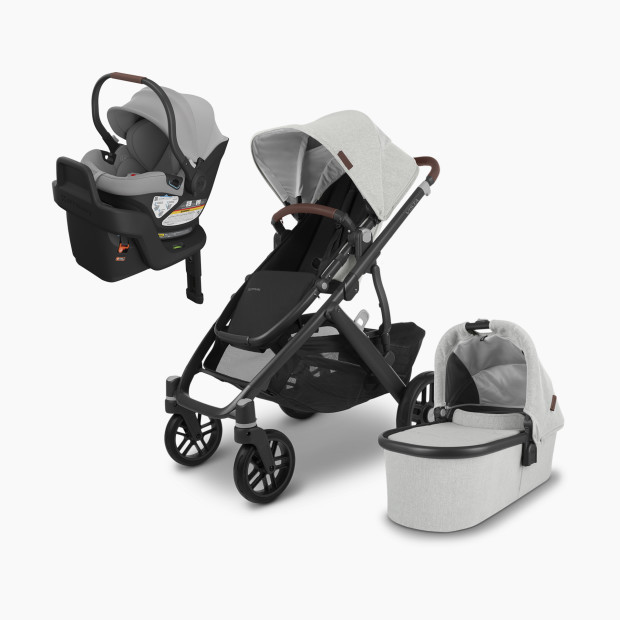 UPPAbaby Aria Infant Car Seat & Vista V2 Stroller Travel System in Anthony Size 28.8"" x 16.8"" x 36.5"" | 100% Full | Babylist