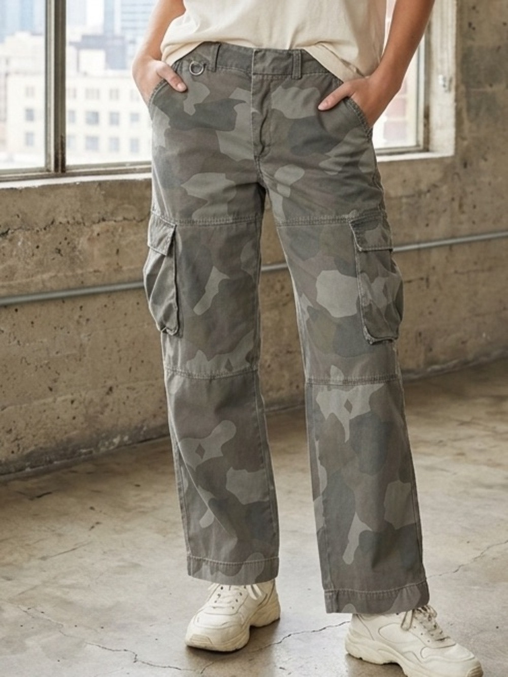 PISTOLA Camo Cargo Jean 26 Sage/Olive Multi | Poshmark