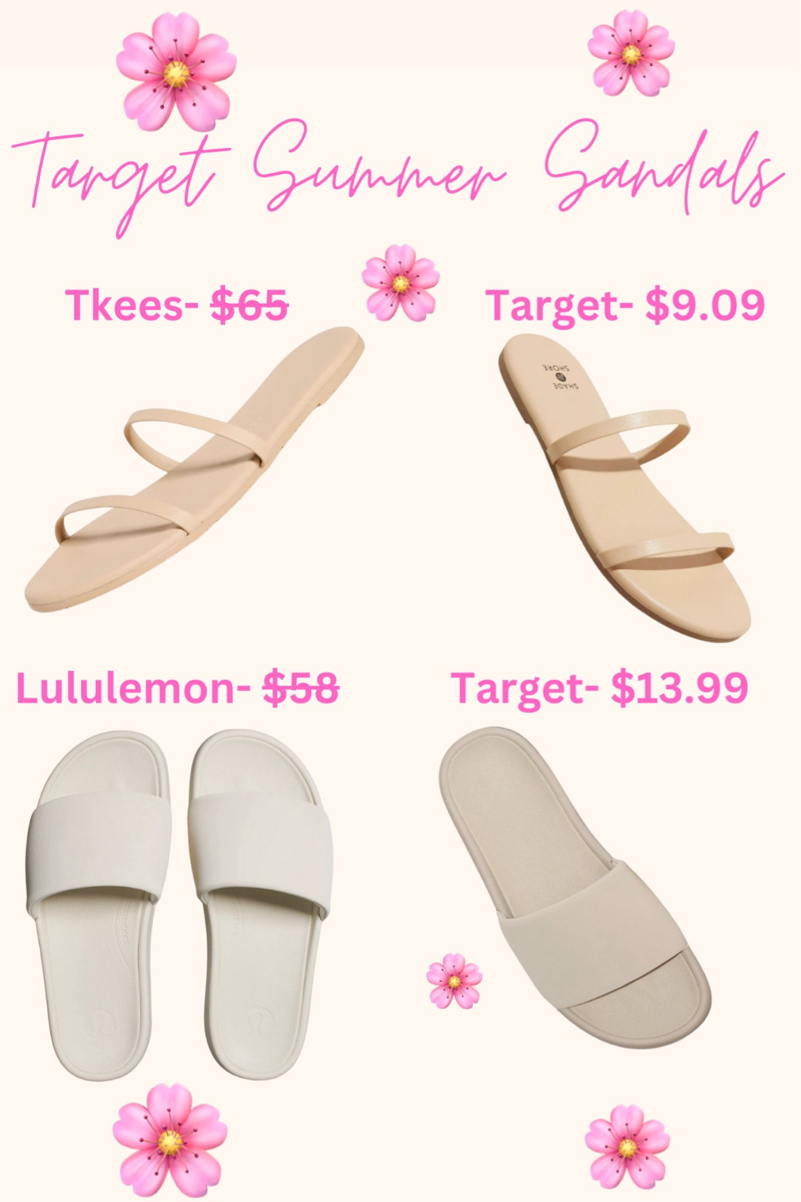 Two amazing alternatives to an expensive sandal at Target! Sale ends Monday 🫶🏼🌸

#target #targetshoesale #targetfind #lululemon #tkees #shoecrush 

#LTKShoeCrush #LTKSeasonal #LTKTravel
