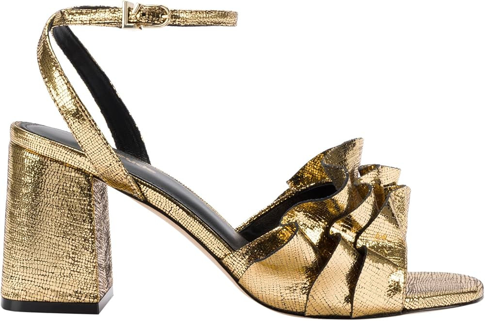 Amazon.com: Larroudé, Selena Ruffle, 9.0, Gold : Luxury Stores | Amazon (US)