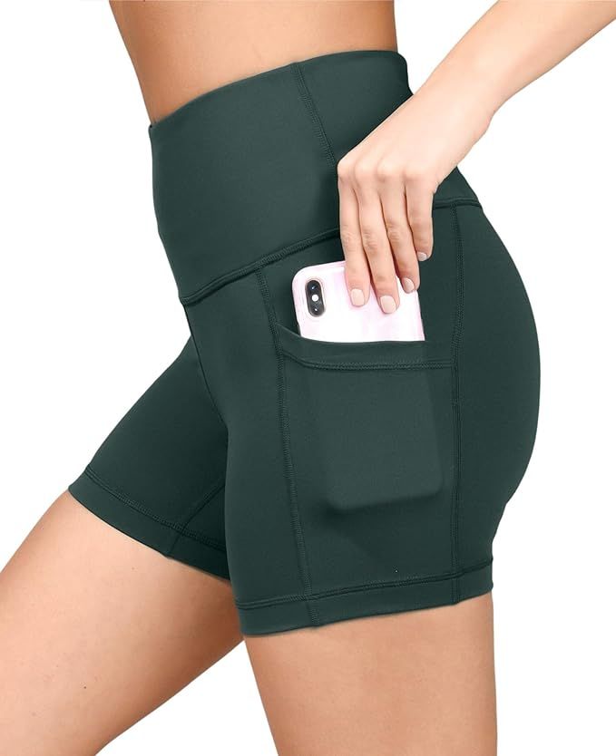 Yogalicious High Waist Squat Proof Side Pocket Biker Shorts - 3.5", 5", 7", 9" | Amazon (US)