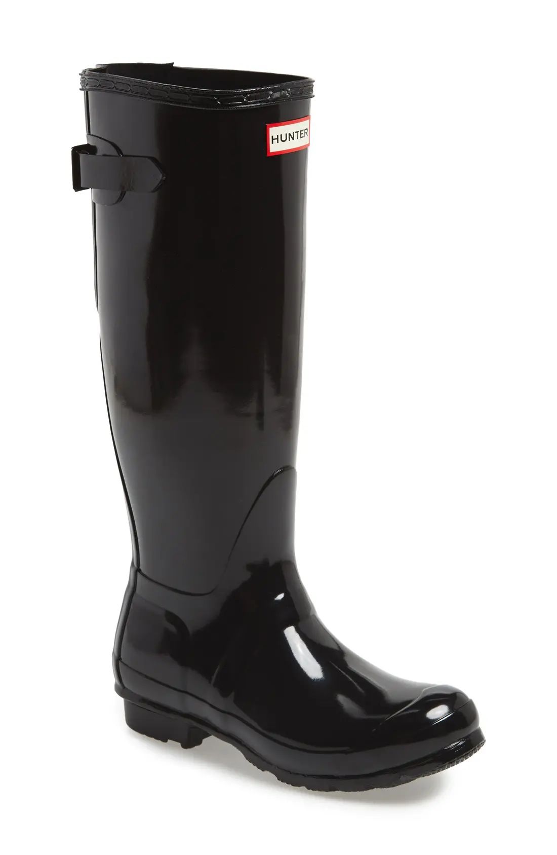 Hunter Adjustable Back Gloss Waterproof Rain Boot | Nordstrom | Nordstrom