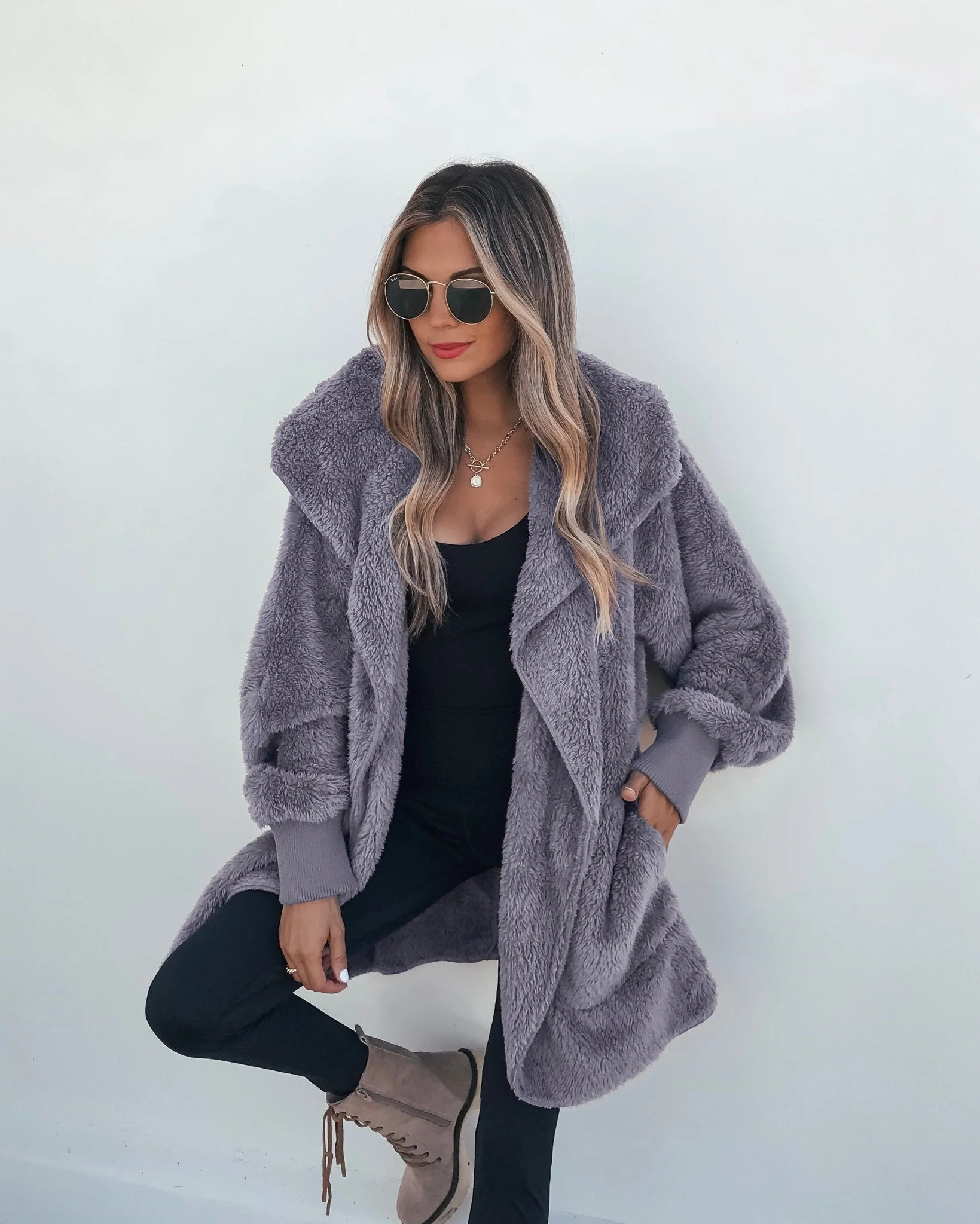 Teddy Fleece Hooded Cardigan | Magnolia Boutique
