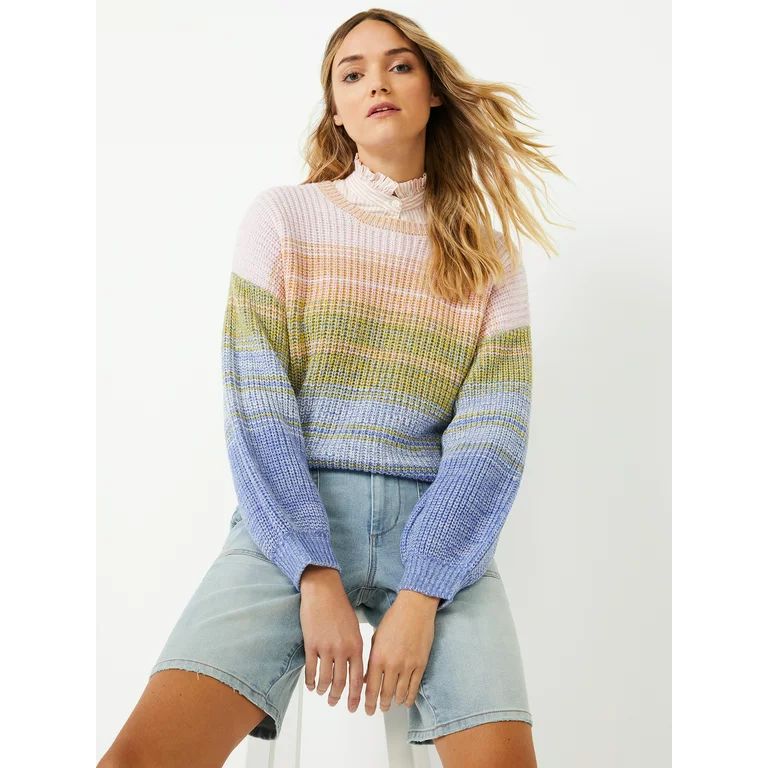 Time and Tru Women's Shaker Sweater | Walmart (US)