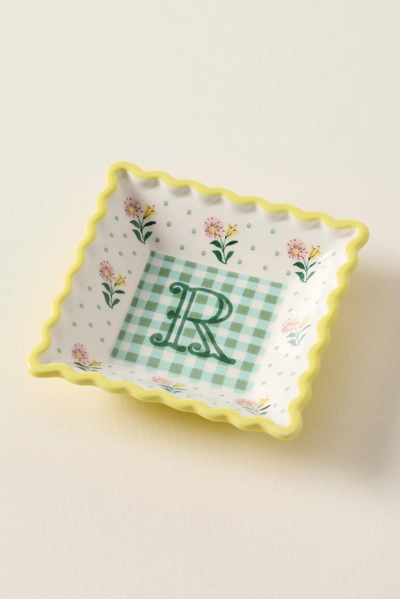 Georgia Monogram Stoneware Trinket Dish | Anthropologie (US)
