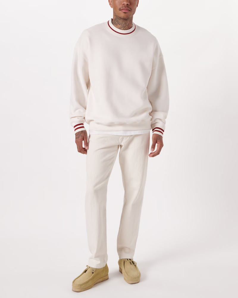 Men's Essential Crew Sweatshirt | Men's Tops | Abercrombie.com | Abercrombie & Fitch (US)