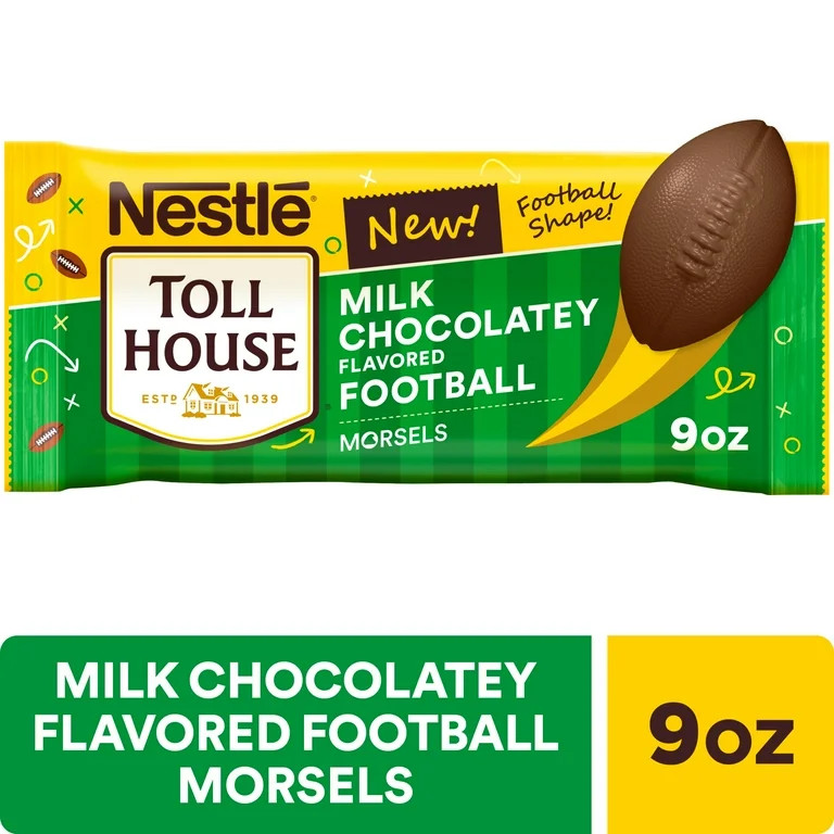 Nestle Toll House Football Morsels, Milk Chocolatey Flavored Baking Chips, Chocolate Chips 9 oz | Walmart (US)