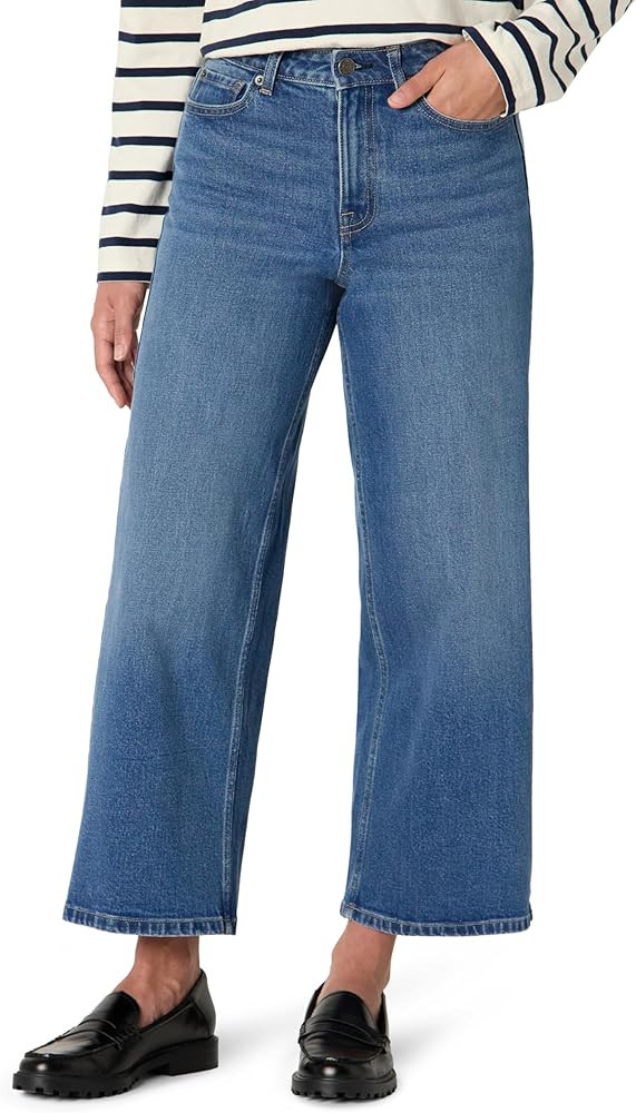 Amazon Essentials Women's Low Stretch High-Rise Wide Leg Jean | Amazon (US)