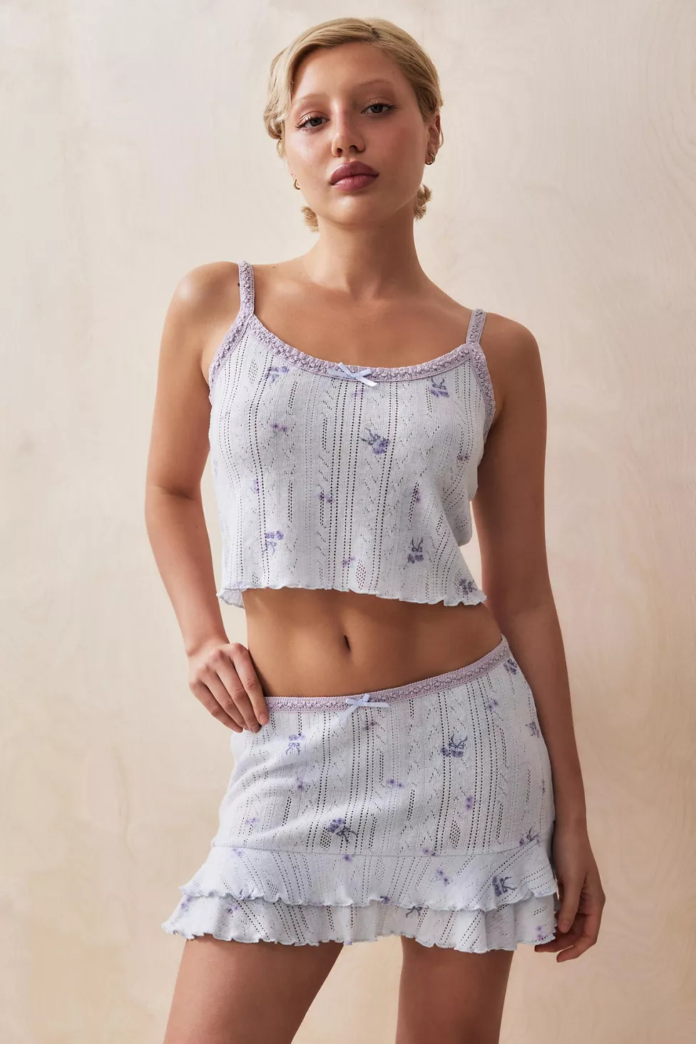 Out From Under Pointelle Mini Skirt | Urban Outfitters (US and RoW)