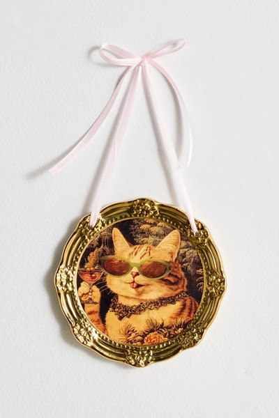 Sassy Kitty Ceramic Hanging Wall Tile | Urban Outfitters (US and RoW)