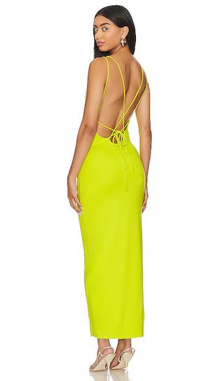 Selena Midi Dress in Lime Green Open Back Dress Sexy Summer Dress Sexy Dress Sexy Outfits Sexy Date | Revolve Clothing (Global)