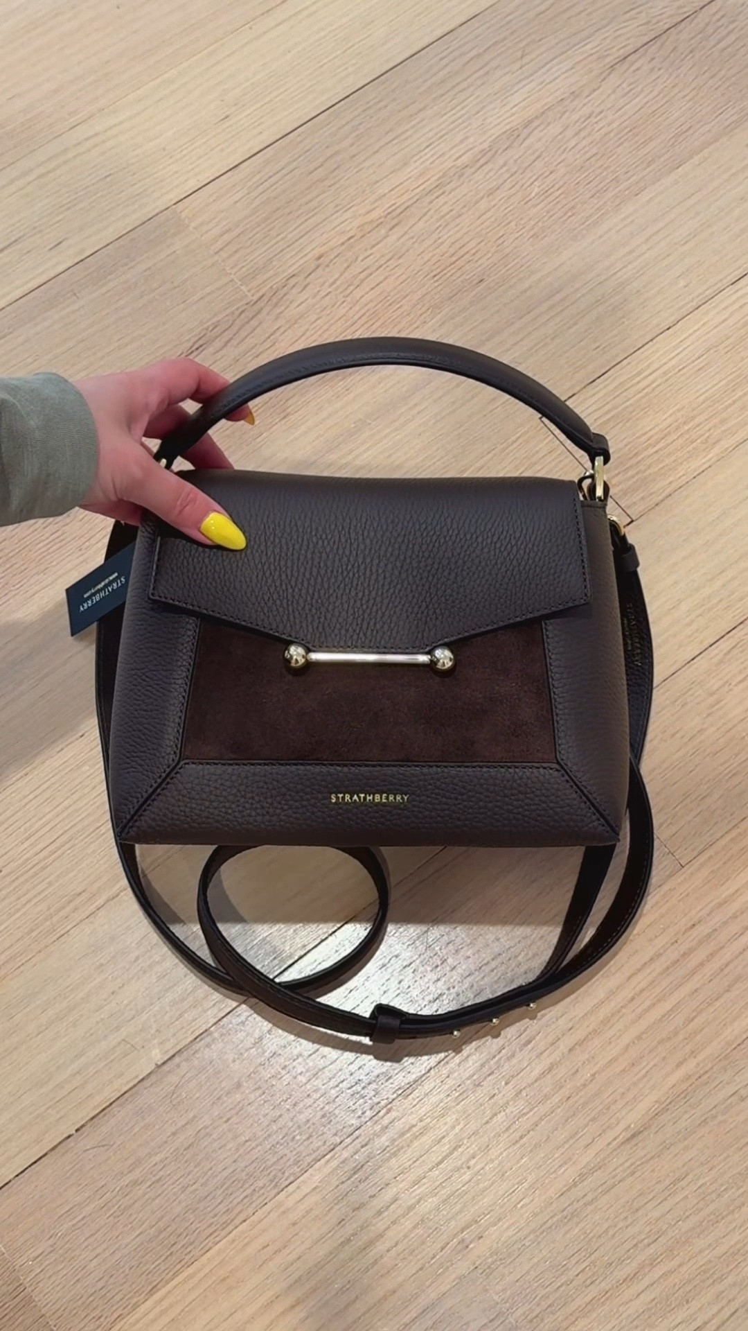 The perfect fall bag. Rich brown leather and suede small size but fits a lot. Quiet luxury strathberry. Under $1000.

#LTKSeasonal #LTKMidsize #LTKWorkwear