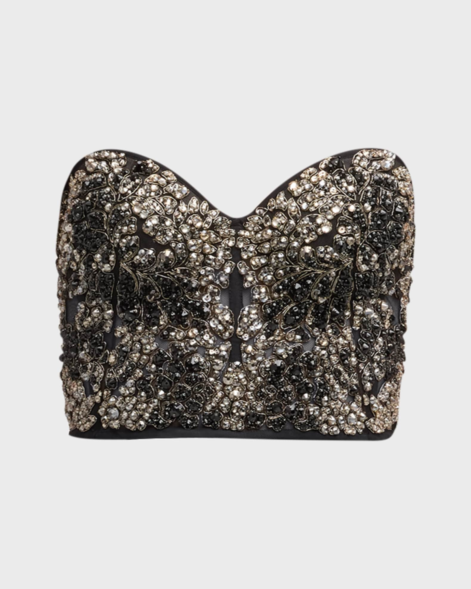 Alexander McQueen Beaded Corset Top | Neiman Marcus