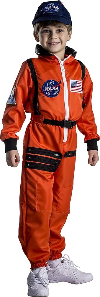Amazon.com: Dress Up America Astronaut Costume for Kids – NASA Orange Spacesuit for Boys & Girl... | Amazon (US)
