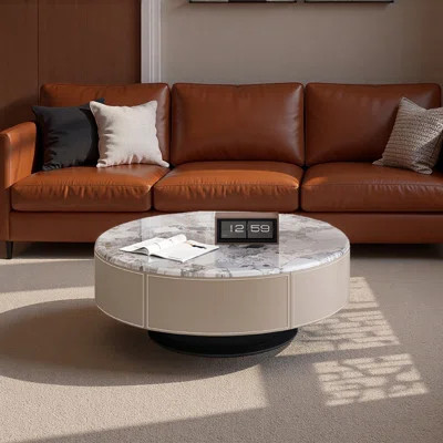 Modern round marble coffee table | Wayfair North America