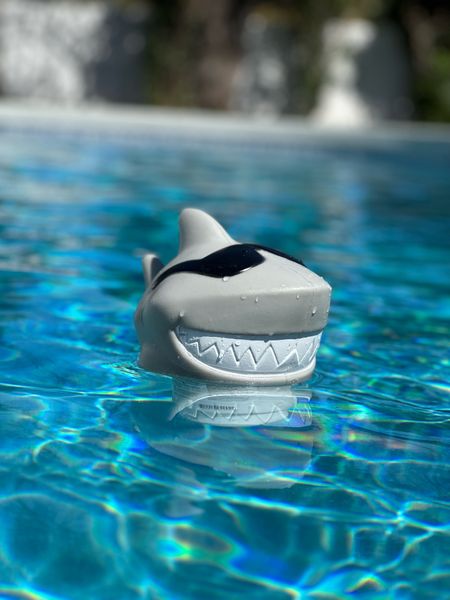 Why would you have a plain Chlorine float when you can have a CUTE SHARK WITH SUNNIES! 🖤 
I can't begin to tell you the joy this lil' shark brings me, I love watching him swim around the pool. I'm linking him so you can get one too! #itsthelittlethingsinlife 

#LTKswim #LTKhome #LTKFind