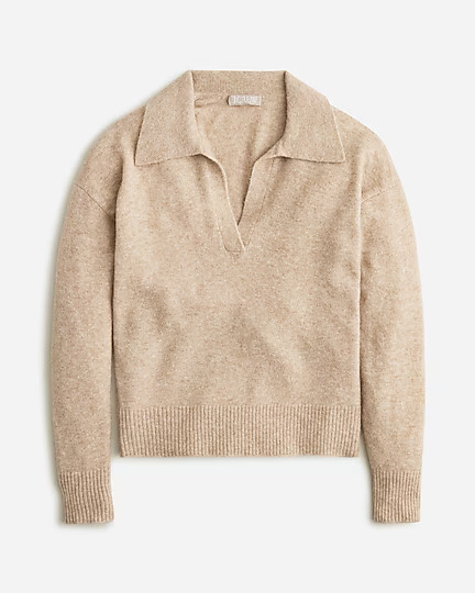 Collared V-neck sweater in Supersoft yarn | J. Crew US