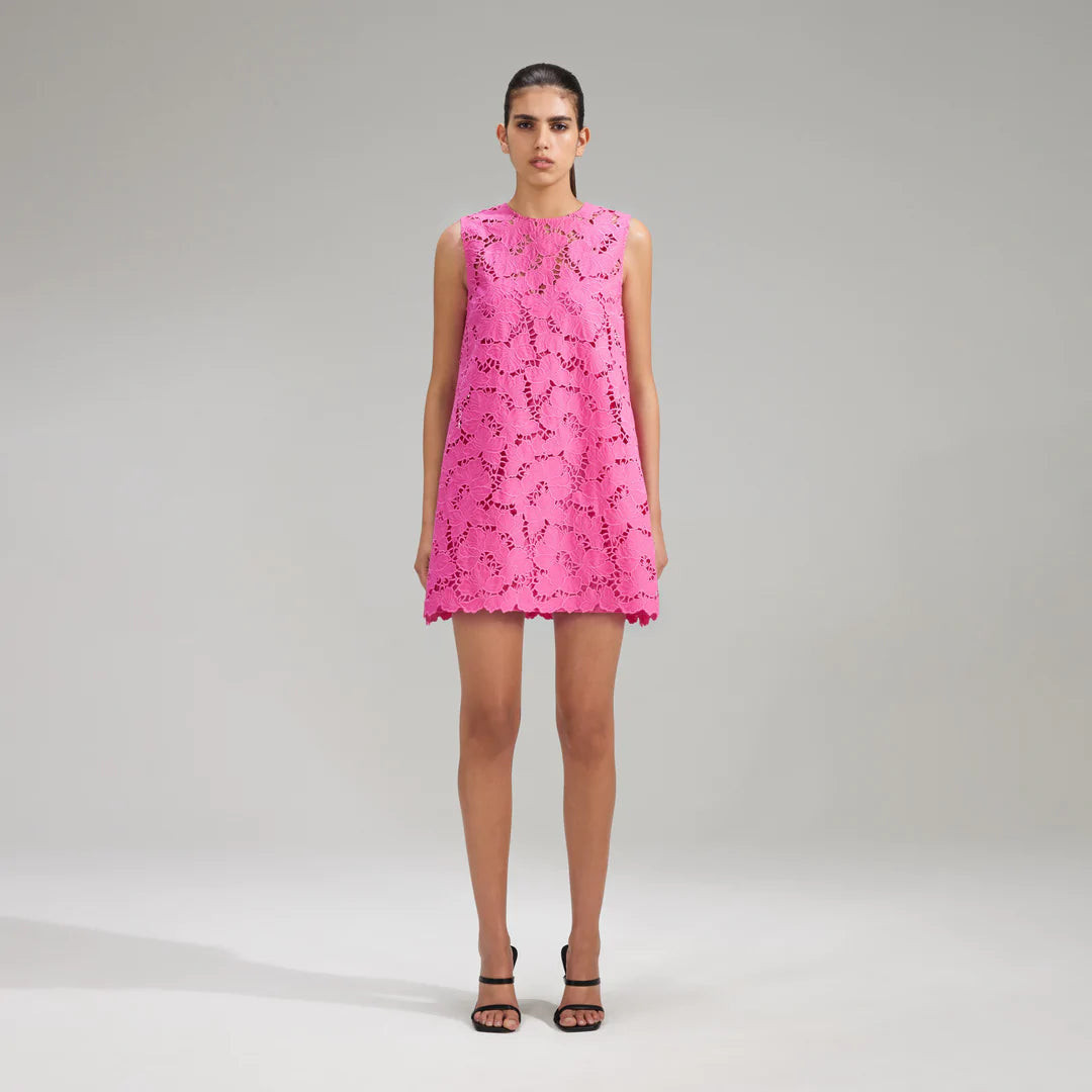 Lace Mini Dress- Pink | Bette's