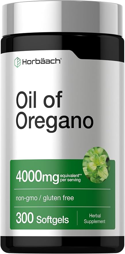 Horbäach Oregano Oil | 300 Softgel Capsules | Naturally Occurring Carvacrol Pills | Non-GMO and ... | Amazon (US)