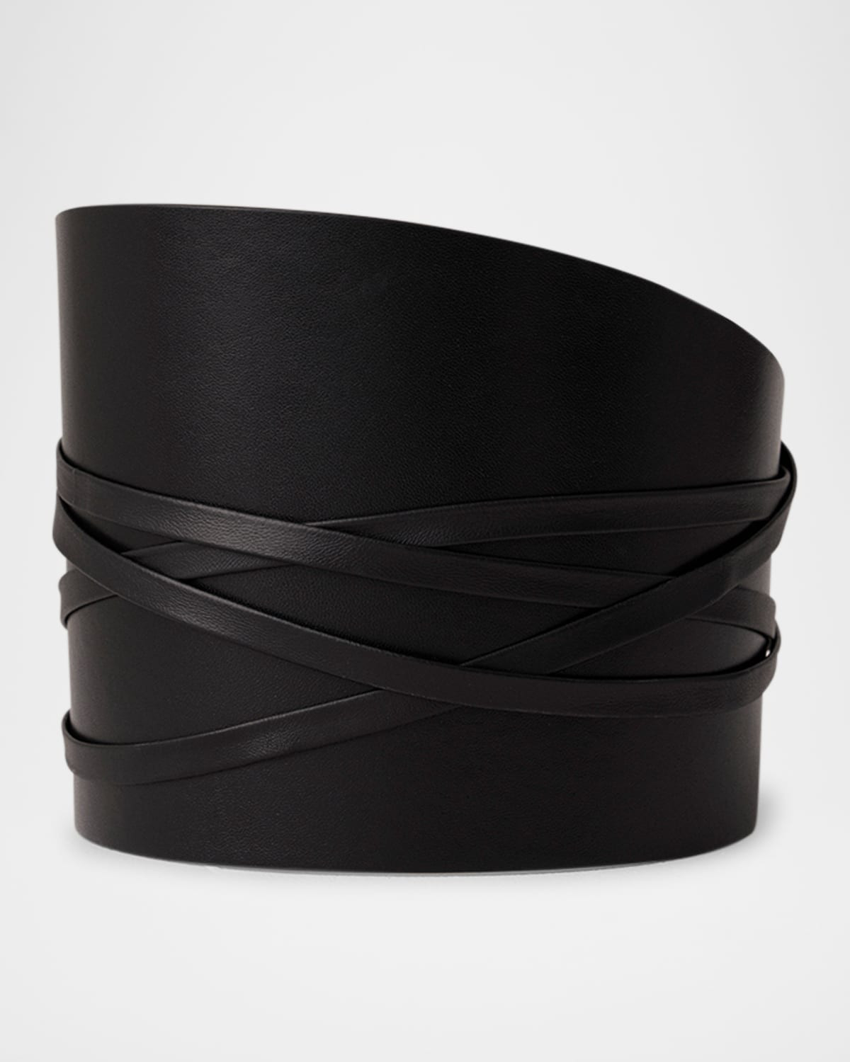 Undone Calfskin Leather Corset | Neiman Marcus