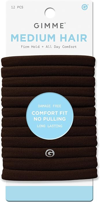 Gimme Beauty Medium Hair Bands - Patent-Pending Seamless Nylon & Spandex Ties for All Hair Types ... | Amazon (US)