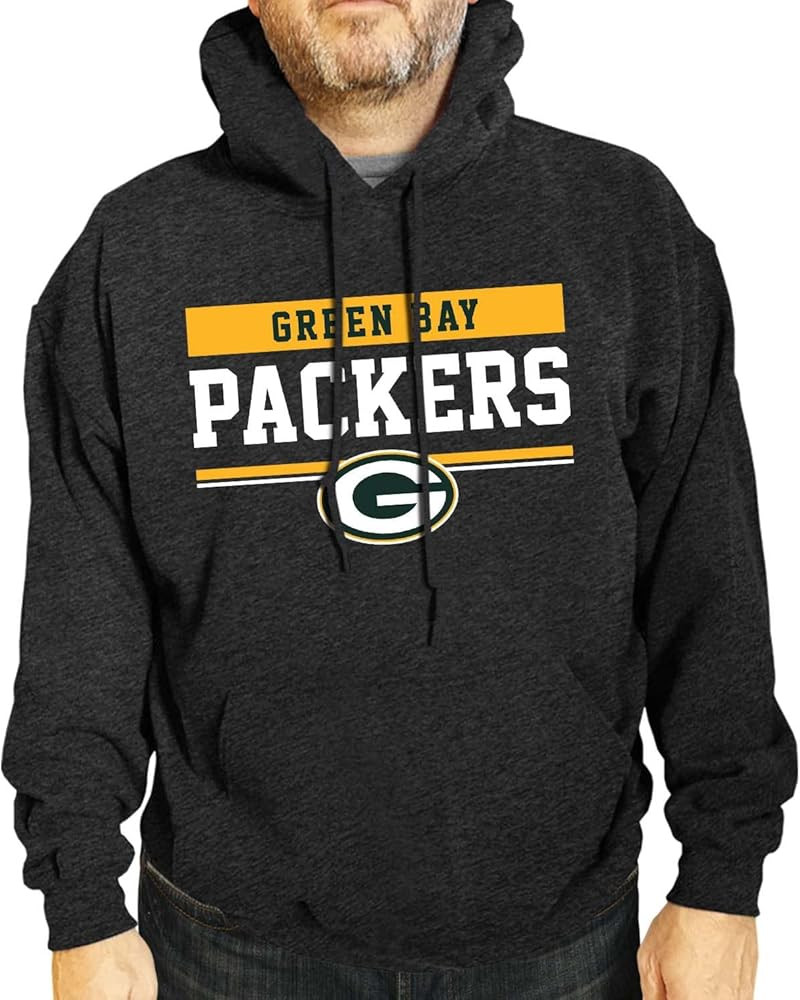 Team Fan Apparel NFL Adult Gameday Charcoal Hooded Sweatshirt - Cotton & Polyester Blend - Stay W... | Amazon (US)