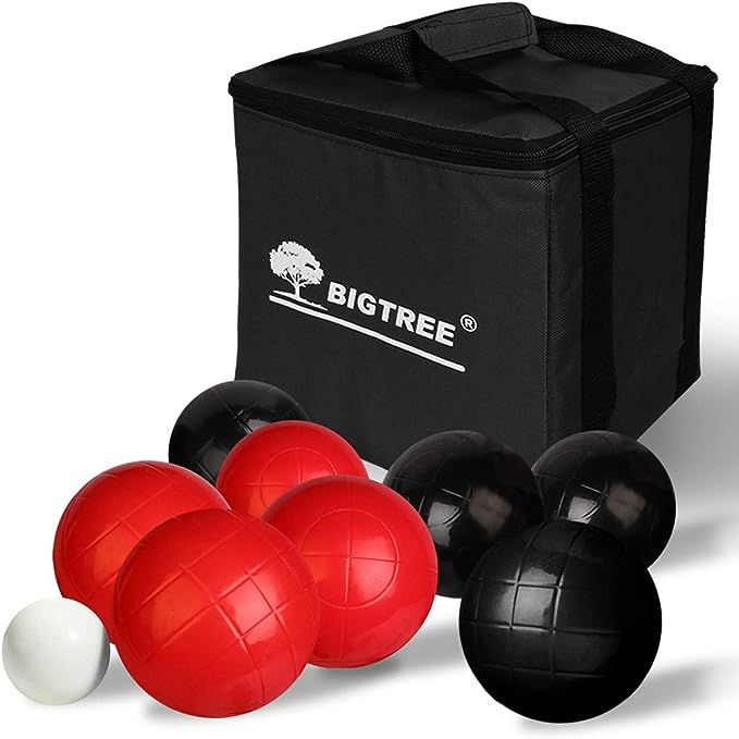 BIGTREE 90mm Bocce Ball Set with Soft Carry Case,8 Balls,and Pallino for Backyard, Lawn, Beach & ... | Amazon (US)