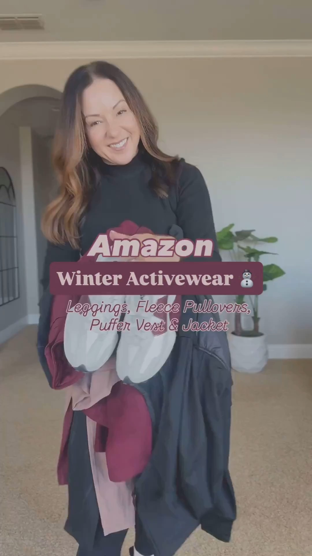Winter activewear that will keep you warm and cozy. I'm 5'1", 109lbs. Wearing XS the non-lined leggings, XS thermal top, XS vest, XS 25" fleece lined leggings, XS fleece pullover, and XS jacket. 
Petite friendly over 50 Athleisure

#LTKSeasonal #LTKActive #LTKootd