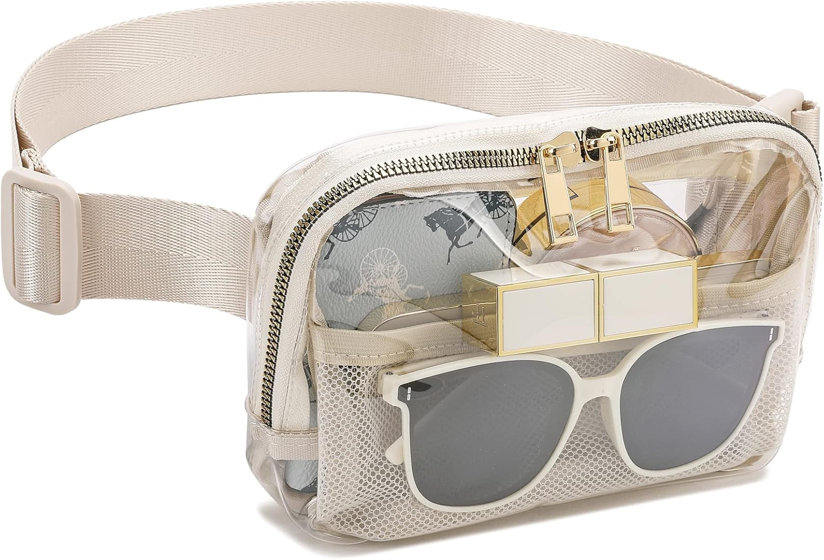 Clear Fanny Pack Belt Bag Stadium Approved for Women Men with Adjustable Strap Water-resistant Wa... | Amazon (US)