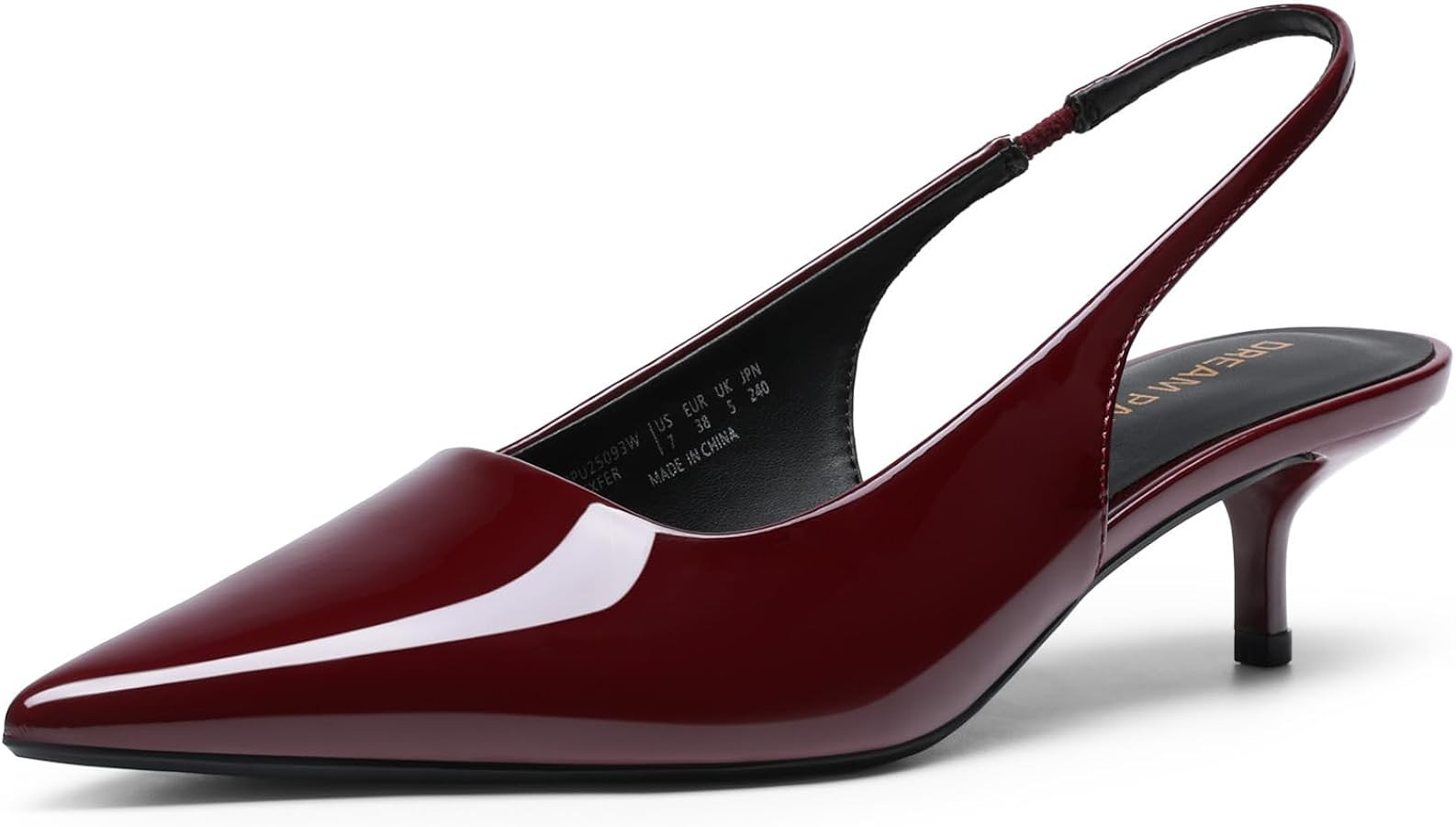 DREAM PAIRS Women's Kitten Heels Slingback Low Closed Toe Comfortable Pumps Pointed Toe Wedding P... | Amazon (US)