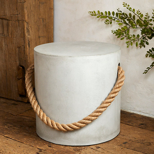 Rope Concrete Stool, Round | Terrain