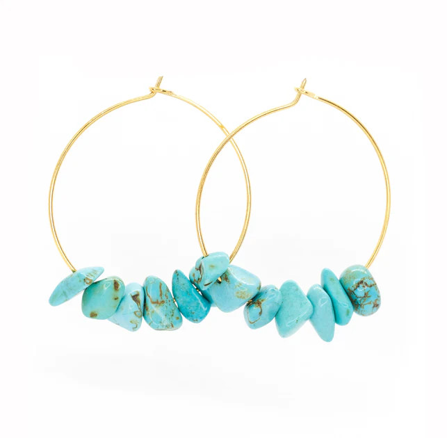 Rock Candy ~ Turquoise Hoops | Salty Cali