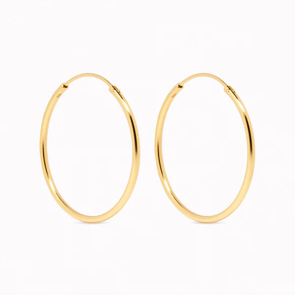 Gold Hoop Earrings 30mm - Rebecca | Linjer